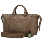 Módní dámská koženková kabelka do ruky Marilla, tmavě béžová