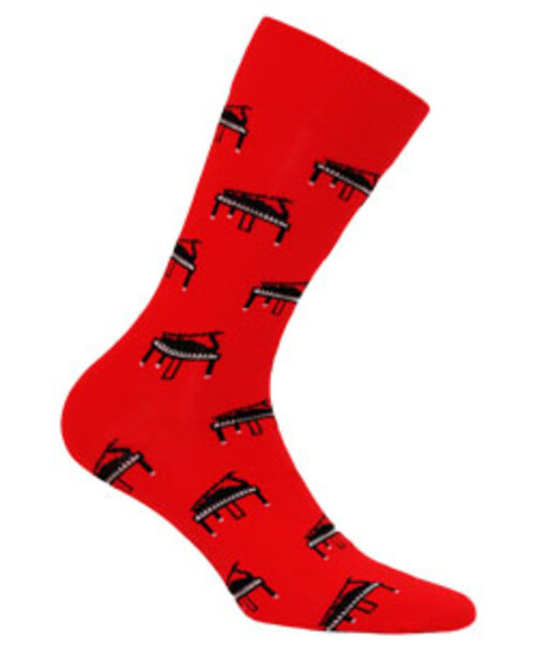 Vzorované pánské ponožky PERFECT MAN-CASUAL červená 45-47