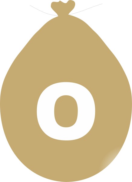 Balónek písmeno O zlaté balonky.cz Balónek písmeno O zlaté balonky.cz