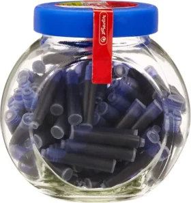 Herlitz Inkoustové náplně ve skle / 100 ks / modrá (8541161)