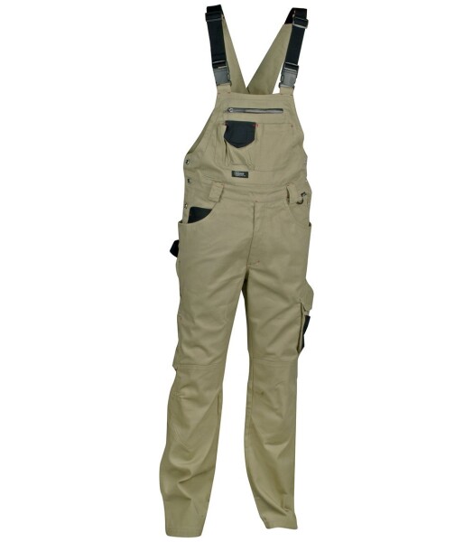 Pracovní kalhoty s laclem COFRA STEEL Barva: Khaki, Velikost: 54 (CASTEEL_00_54)