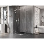MEXEN/S - Lunar L Duo sprchový kout dveře křídlové 85 x 85, transparent, bílá 834L-085L-085P-20-00