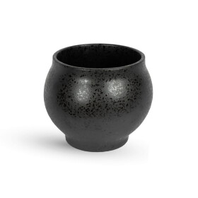 Storefactory Keramický obal na květiny Berghalla Black Medium, černá barva, keramika
