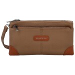 Stylová dámská koženková crossbody kabelka MaxFly Gimalli, tmavě béžová