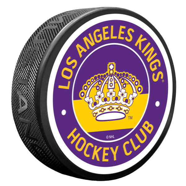 Mustang Puk Los Angeles Kings NHL Crown Vintage Striped Textured Puck