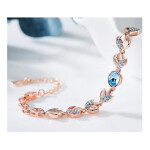 Exkluzivní náramek Swarovski Elements Gavriella, Světle modrá 17 cm + 4 cm (prodloužení)