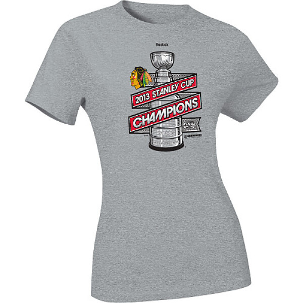 Reebok Dámské tričko Chicago Blackhawks NHL 2013 Stanley Cup Champions Locker Room Velikost: L