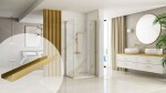 REA - Police do koupelny SF04 60cm gold brush REA-06005