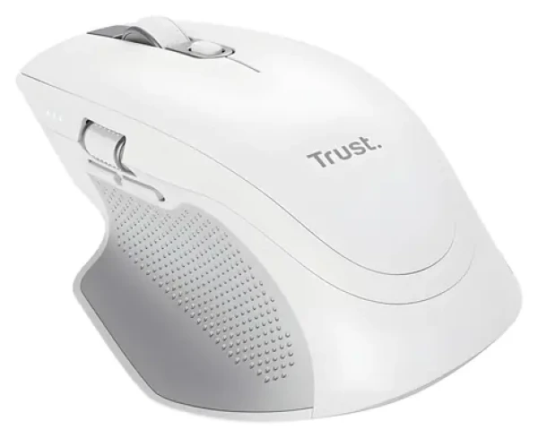 Trust Ozaa+ bílá / Bezdrátová myš / optická / 3 200 DPI / 6 tlačítek / RF 2.4GHz / Bluetooth (24935)