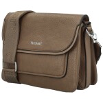 Trendy dámská koženková crossbody kabelka Coveri Longina, hnědá