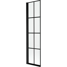 MEXEN - MIST vanová zástěna 50x150 cm 6mm 1-s, černá, dekor, levá 8A9-050-001-70-77-L