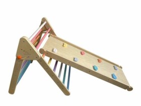 Dvěděti Montessori Piklerové trojúhelník s deskou pastelový