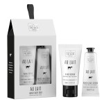 SCOTTISH FINE SOAPS Dárková sada péče o ruce Au Lait – 2 ks, černá barva, bílá barva, plast, papír