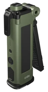 SBS Powerbanka SOS WILD gear černá / Powerbanka / 3000 mAh / nouzové kladívko / řezač pásů / LED svítilna