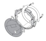 Bf55 objímka pro úchyt tankruksaku Givi \"Tanklock\" na víčko nádrže Voge Brivido 300R (21-23)