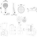 Kielle - Vega Sprchový set s baterií pod omítku, pro 2 spotřebiče, s příslušenstvím EcoSpare a tělesem, matná černá 20618SP114