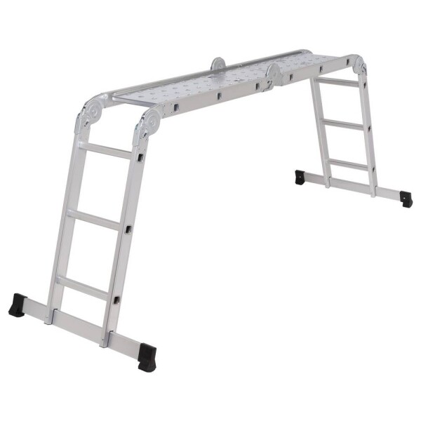 TOOLCRAFT TO-10104645 hliník víceúčelový žebřík skládací max.prac. výška: 4.3 m stříbrná 15.7 kg