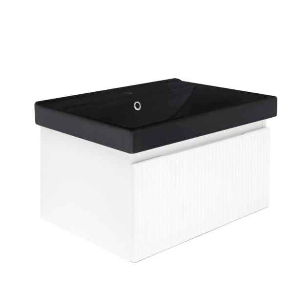 Koupelnová skříňka s umyvadlem SAT Evolution 58x30x45 cm bílá mat SATEVO60WMU1MB SATEVO60WMU1MB