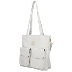 Stylová dámská koženková kabelka na rameno Susanne, šedá