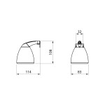 SAPHO - CANDELA nástěnné LED svítidlo, 4 W, 83x108x114, IP44, bronz E27175CI-1508