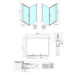 POLYSAN - EASY obdélníkový sprchový kout pivot dveře 800-900x700 L/P varianta EL1615EL3115