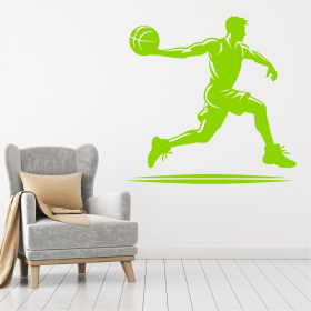Samolepka Basketbal Barva: zelená, Velikost: 60 x 59 cm
