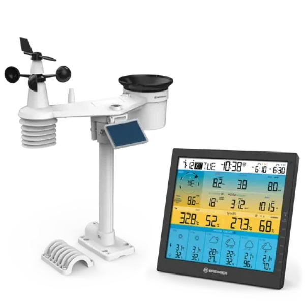 Bresser Weather Center 7-in-1 solar / Meteostanice / měření teploty a vlhkosti / Wi-Fi (7003220)