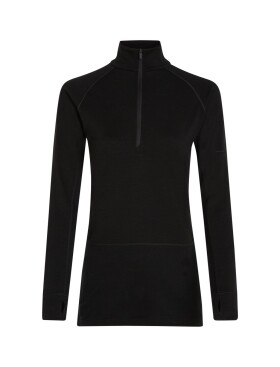 ICEBREAKER Women 200 ZoneKnit LS Half Zip, Black velikost: L