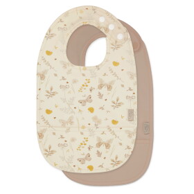Cam Cam ApS Dětský bryndák Butterflies – set 2 ks, krémová barva, plast