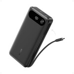 Anker Power Bank 20K, 87W, Built-In USB-C Cable, Black