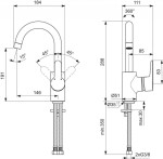 IDEAL STANDARD - Connect Blue Umyvadlová baterie, s otočným výtokem, chrom B9933AA