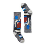Dětské merino lyžařské ponožky SMARTWOOL Kids' Ski Light Cushion Sleigh Bear OTC, Medium Gray velikost: 26-28 (S)