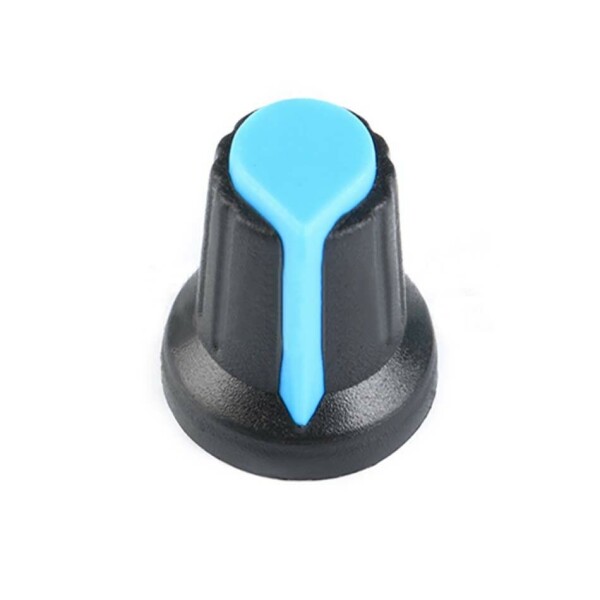 Knoflík na potenciometr - Černo modrý, 6 mm
