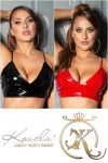 Sexy Koucla Latex-Look Crop Top/Bustier barva red velikost L