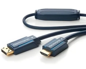 ClickTronic HQ OFC kabel DisplayPort - HDMI typ A / zlacené konektory / 3D / M-M / 20m (4040849707261)