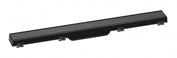 HANSGROHE - RainDrain Match Sprchový žlab s nerezovým roštem 700, s výškově stavitelným rámem, černá 56037610