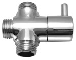 AQUALINE - Přepínač sprchového sloupu M1/2"-M1/2"xM1/2", chrome NDSL420