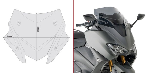 D2147B plexi kouřové T-Max 560 (20-21), vxš320X520 mm