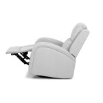 TV a relaxační křeslo, manuální polohování, potah stříbrná látka v dekoru kůže