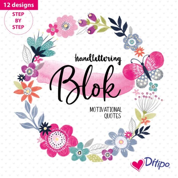 Antistresové omalovánky Ditipo Ditipo, 7218001, Handlettering blok s motivačními citáty, 1 ks