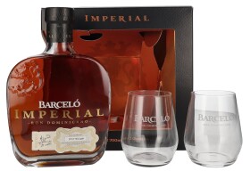 Ron Barcelo Imperial Rum 38% 0,7 l (dárkové balení 2 skleničky)