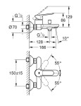 GROHE - BauEdge Vanová baterie, chrom 23605000