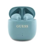 Guess Printed Classic Logo TWS Bezdrátová Sluchátka Turquoise (57983122045)