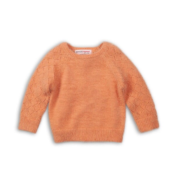 Svetr dívčí, Minoti, ENCHANTED 11, oranžová - 68/80 | 6-12m
