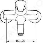 HANSA - Mix Páková umyvadlová nástěnná baterie, chrom 01968283