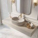 REA - Umyvadlo na desku Margaret Beige REA-U7343