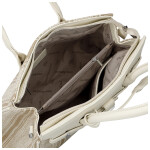 Stylová dámská koženková kabelka do ruky Irma, krémová