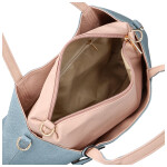 Módní koženkový set kabelek Maricela, světle modrý