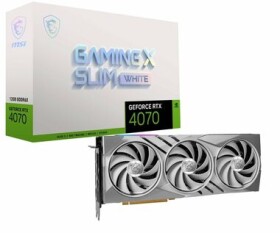 MSI GeForce RTX 4070 GAMING X SLIM WHITE 12G / 2625 MHz / 12GB GDDR6X / 192-bit / 1x HDMI + 3x DP (RTX 4070 GAMING X SLIM WHITE 12G)