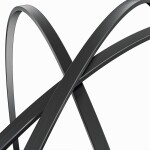 Erga Round, kulaté zrcadlo 120cm, černý rám, ERG-V01-ROUND-1212-BK